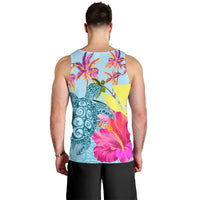 Hawaii Sea Turtle Hibiscus Kanaka Tank Top - AH - Polynesian Pride