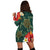 Hawaii Sea Turtle Hibiscus Plumria Hoodie Dress - AH - Polynesian Pride