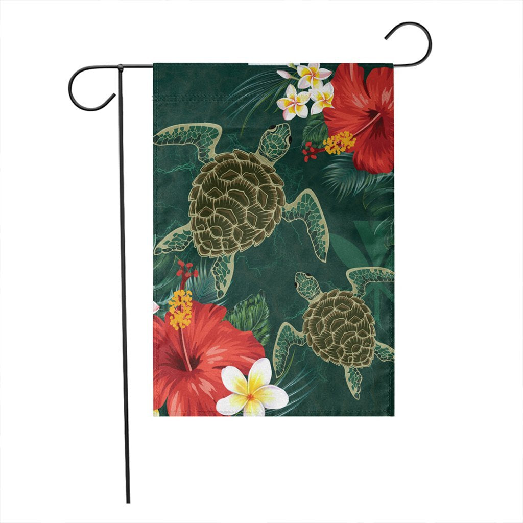 Hawaii Sea Turtle Hibiscus Plumria Flag - AH - Polynesian Pride