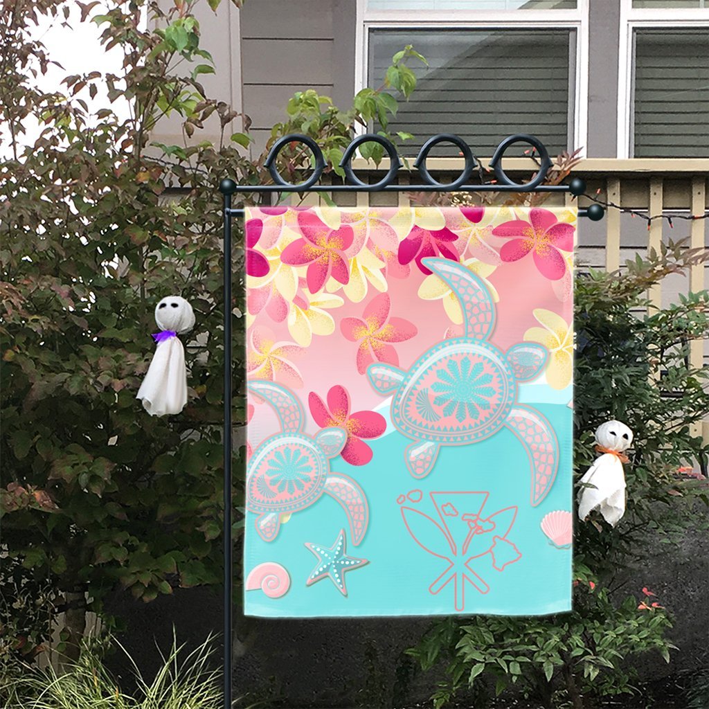 Hawaii Sea Turtle Plumeria Flag - AH - Polynesian Pride