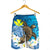 Hawaii Sea Turtle Plumeria Coconut Tree Men's Shorts - AH - Polynesian Pride