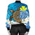 Hawaii Sea Turtle Plumeria Coconut Tree Bomber Jacket - AH - Polynesian Pride