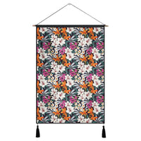 Hawaii Seamless Exotic Pattern With Tropical Leaves Flowers Hanging Poster - AH- Hanging Poster 43 x 65 cm Cotton And Linen - Polynesian Pride
