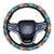 Hawaii Seamless Tropical Flower Hawaiian Summer Hawaii Universal Steering Wheel Cover with Elastic Edge One Size Blue Steering Wheel Cover - Polynesian Pride