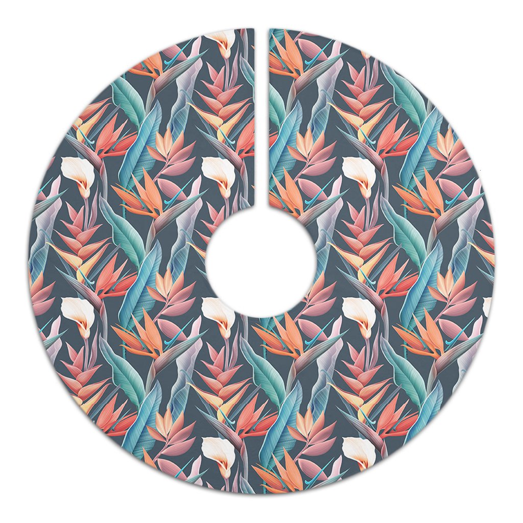 Hawaii Seamless Tropical Flower Hawaiian Summer Tree Skirt - Polynesian Pride