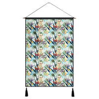 Hawaii Seamless Tropical Flower Plant And Leaf Hanging Poster - AH- Hanging Poster 43 x 65 cm Cotton And Linen - Polynesian Pride