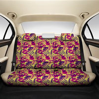 Hawaii Seamless Tropical Flower Plant Pattern Background Back Seat Cover One Size Black Back Car Seat Covers - Polynesian Pride