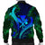 Hawaii Shark Polynesian Tropical Bomber Jacket - Blue - AH - Polynesian Pride