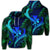 Hawaiian Shark Polynesian Tropical Hoodie Blue Unisex Art - Polynesian Pride