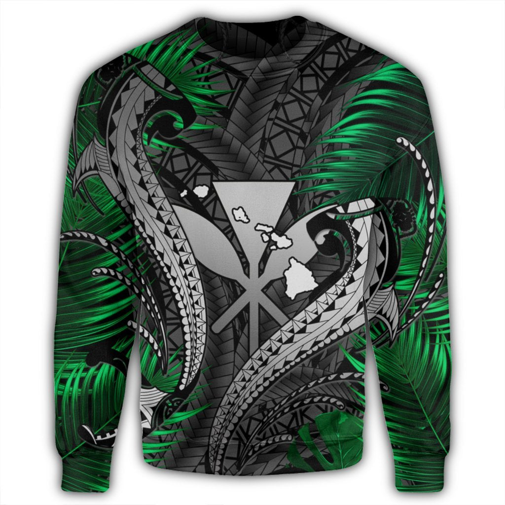 Hawaii Shark Polynesian Tropical Sweatshirt - Gray - AH - Polynesian Pride