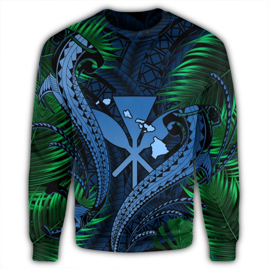 Hawaii Shark Polynesian Tropical Sweatshirt - Pastel - AH - Polynesian Pride