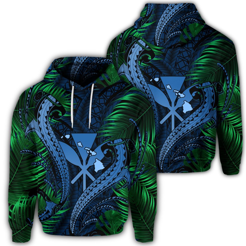 Hawaiian Shark Polynesian Tropical Hoodie Pastel Unisex Art - Polynesian Pride