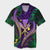 Hawaii Shark Polynesian Tropical Hawaiian Shirt - Purple - AH Unisex Black - Polynesian Pride