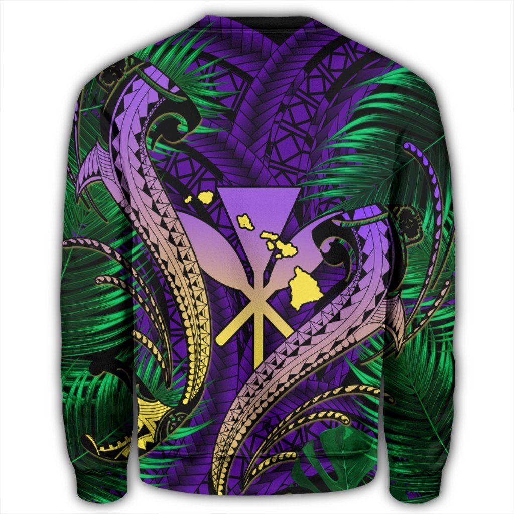 Hawaii Shark Polynesian Tropical Sweatshirt - Purple - AH - Polynesian Pride