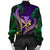 Hawaii Shark Polynesian Tropical Bomber Jacket - Purple - AH - Polynesian Pride