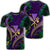 Hawaii Shark Polynesian Tropical T Shirt Purple Unisex Black - Polynesian Pride