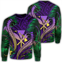 Hawaii Shark Polynesian Tropical Sweatshirt - Purple - AH Unisex Black - Polynesian Pride
