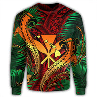 Hawaii Shark Polynesian Tropical Sweatshirt - Red - AH - Polynesian Pride