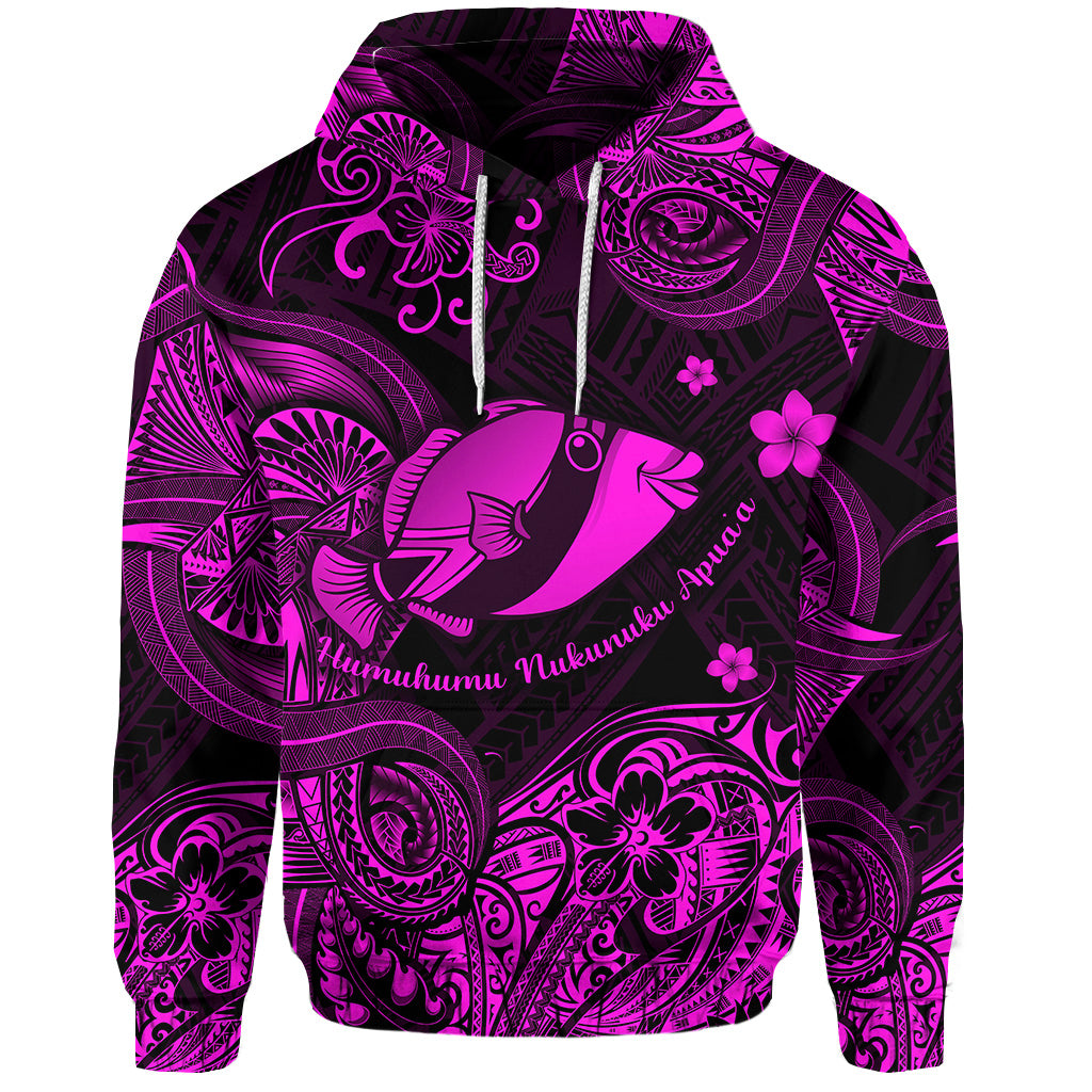 Custom Hawaii State Fish: Humuhumu Nukunuku Apuaa Polynesian Hoodie Unique Style Pink LT8 - Polynesian Pride