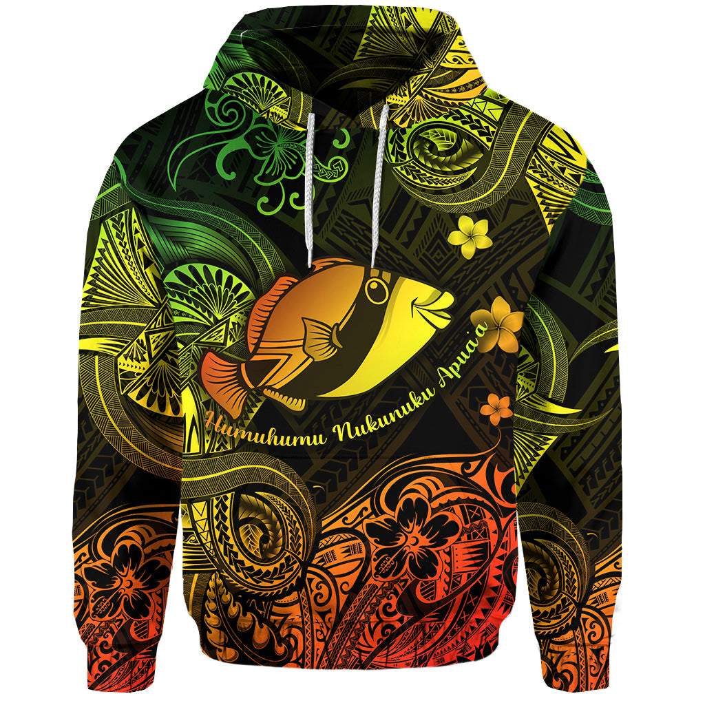 Custom Hawaii State Fish: Humuhumu Nukunuku Apuaa Polynesian Hoodie Unique Style Reggae LT8 - Polynesian Pride