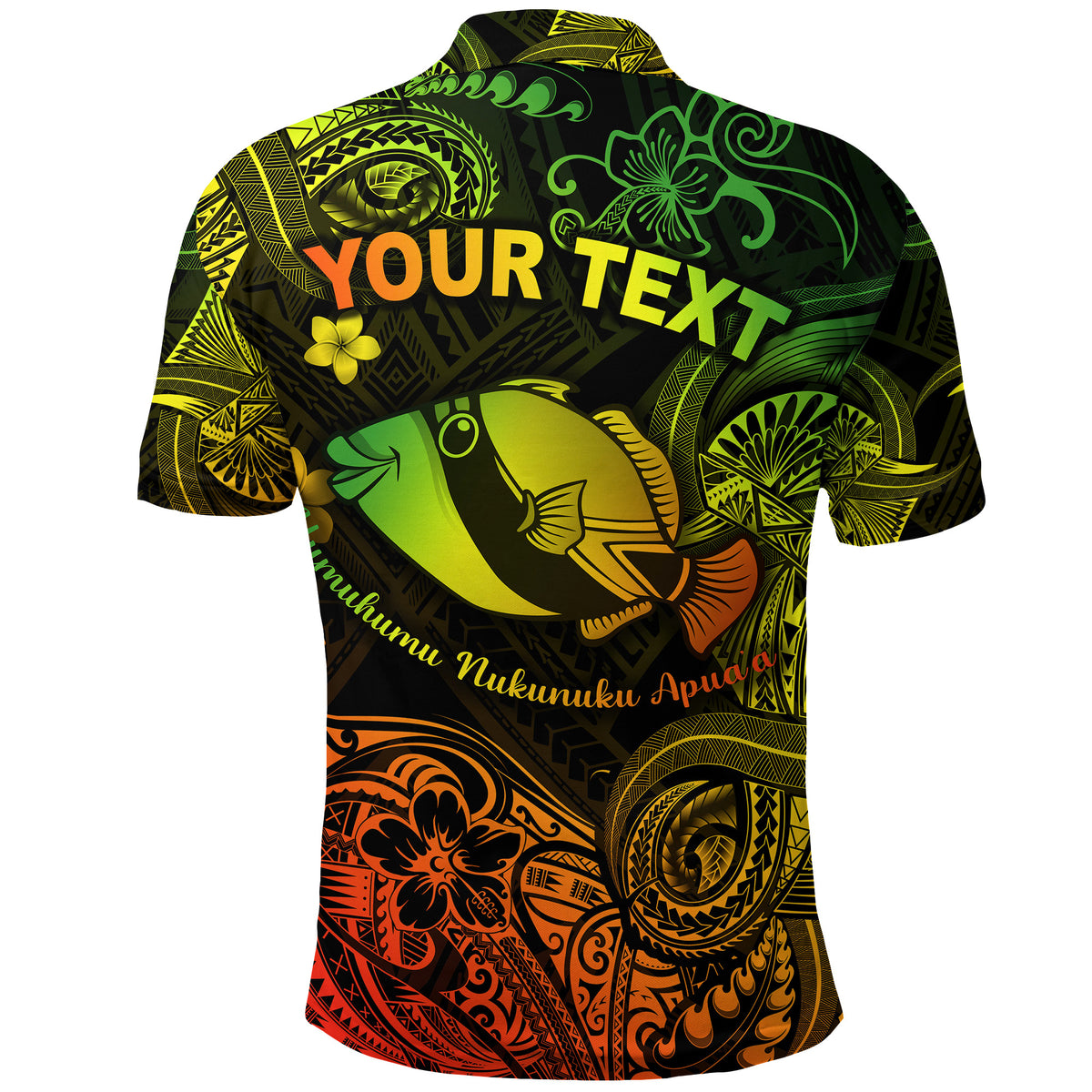 Custom Hawaii State Fish: Humuhumu Nukunuku Apuaa Polynesian Polo Shirt Unique Style Reggae LT8 - Polynesian Pride