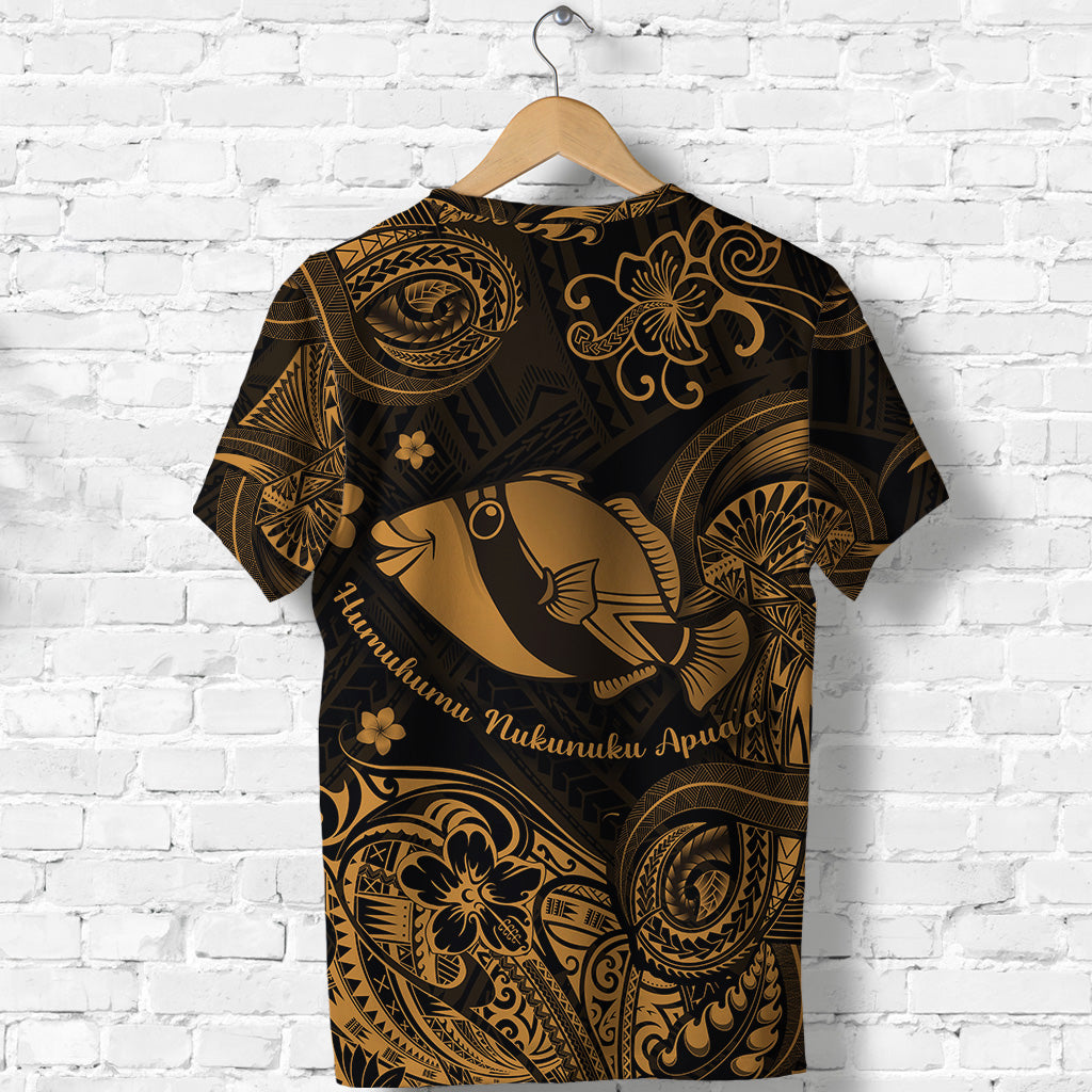 Hawaii State Fish: Humuhumu Nukunuku Apuaa Polynesian T Shirt Unique Style Gold LT8 - Polynesian Pride