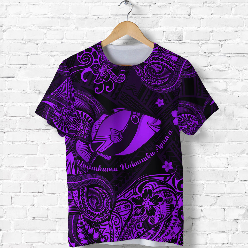 Custom Hawaii State Fish: Humuhumu Nukunuku Apuaa Polynesian T Shirt Unique Style Purple LT8 - Polynesian Pride