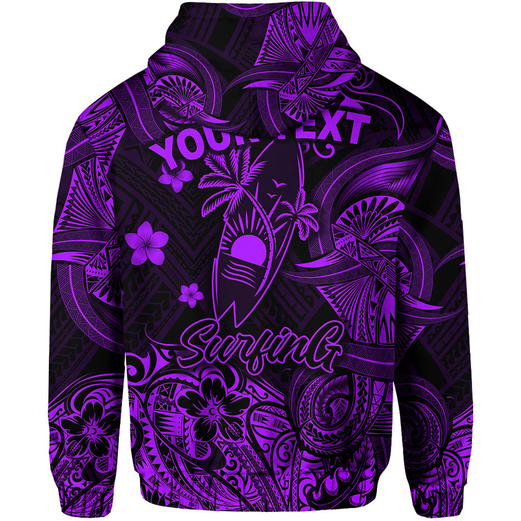 Custom Hawaii Surfing Polynesian Hoodie Unique Style Purple LT8 - Polynesian Pride