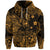 Custom Hawaii Surfing Polynesian Zip Hoodie Unique Style Gold LT8 - Polynesian Pride