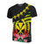 Hawaii T Shirt Polynesian Pattern With Flag Unisex Black - Polynesian Pride