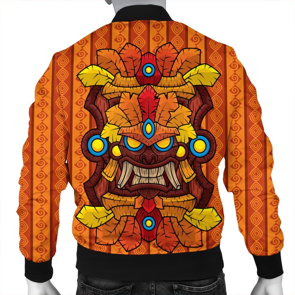 Hawaii Tiki Pattern Bomber Jacket - AH - Polynesian Pride