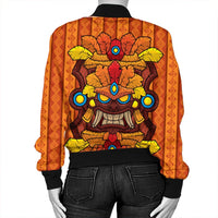 Hawaii Tiki Pattern Bomber Jacket - AH - Polynesian Pride