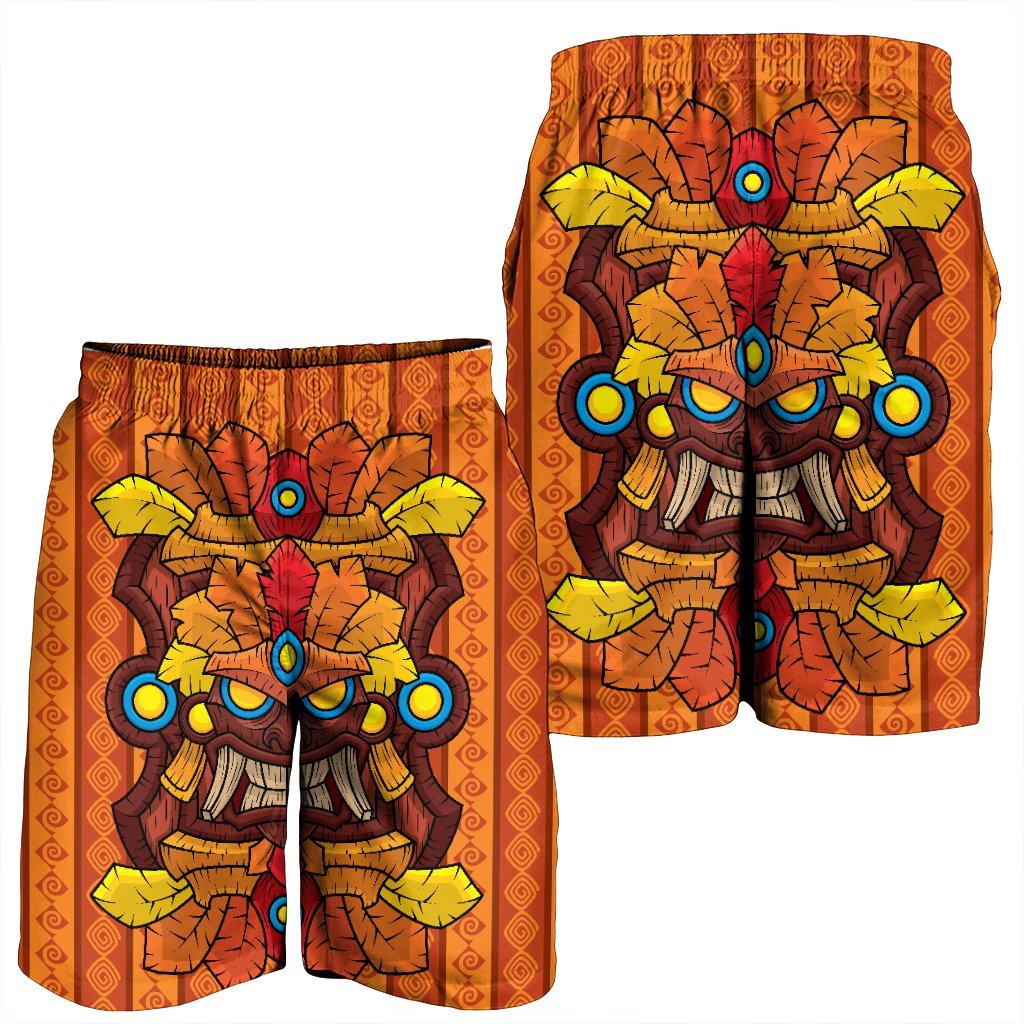 Hawaii Tiki Pattern Men's Shorts - AH - Polynesian Pride