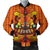 Hawaii Tiki Pattern Bomber Jacket - AH Black Unisex - Polynesian Pride