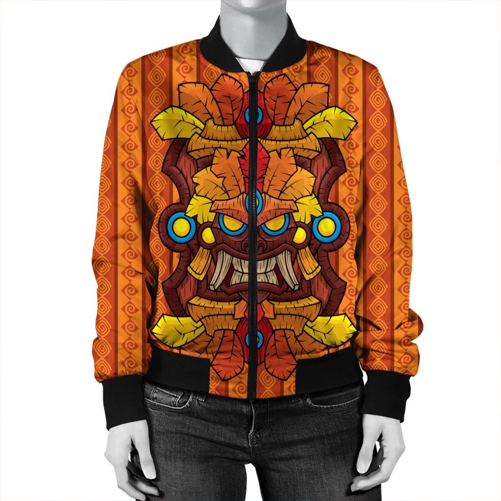 Hawaii Tiki Pattern Bomber Jacket - AH - Polynesian Pride