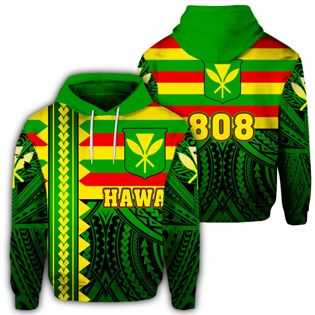 Hawaii Hoodiean Kanaka Maoli Hoodie Speaka Style Green - Polynesian Pride