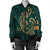 Hawaii Triple Marble Turtle Polynesian Hibiscus Bomber Jacket - AH - Benjamin Style - Green - Polynesian Pride