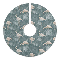 Hawaii Tropical Flamingos And Tropical Plants Tree Skirt - Polynesian Pride
