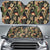 Hawaii Tropical Floral Vintage Strelitzia Flower Banana Leaves Hawaii Car Sun Shade Auto Sun Shade Universal Fit White - Polynesian Pride