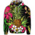 Hawaii Tropical Flowers Pineapple Zip Hoodie - Polynesian Pride