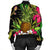 Hawaii Tropical Flowers Pineapple Bomber Jacket - AH - Polynesian Pride