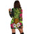 Hawaii Tropical Flowers Pineapple Hoodie Dress - AH - Polynesian Pride