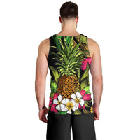 Hawaii Tropical Flowers Pineapple Tank Top - AH - Polynesian Pride