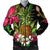 Hawaii Tropical Flowers Pineapple Bomber Jacket - AH Black Unisex - Polynesian Pride