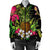 Hawaii Tropical Flowers Pineapple Bomber Jacket - AH - Polynesian Pride