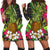 Hawaii Tropical Flowers Pineapple Hoodie Dress - AH Black - Polynesian Pride