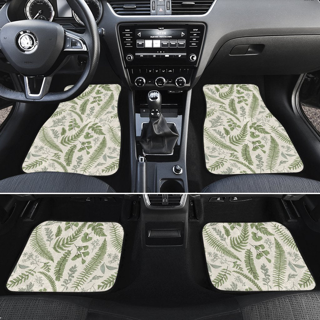 Hawaii Tropical Green Pattern Hawaii Car Floor Mats Green One Size - Polynesian Pride