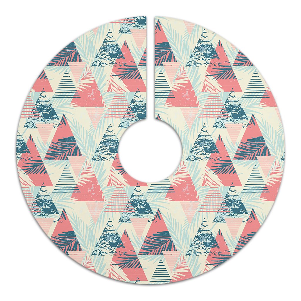 Hawaii Tropical Leaf Triangle Pattern Tree Skirt - Polynesian Pride