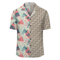 Hawaii Tropical Leaf Triangle Pattern Lauhala Moiety Hawaiian Shirt - Polynesian Pride