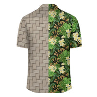 Hawaii Tropical Leaves And Plumeria Lauhala Moiety Hawaiian Shirt - Polynesian Pride